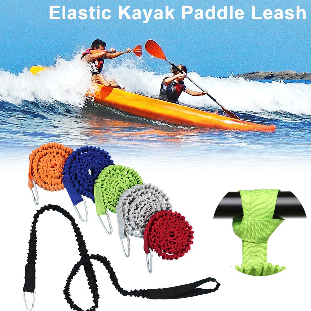 Fishing Kayak Paddle Leash - 調節可能な安全ウォータースポーツ釣り竿ホルダーパドルリーシュサーフボード足首リーシュパドルボードロープカヤックロッドランヤード