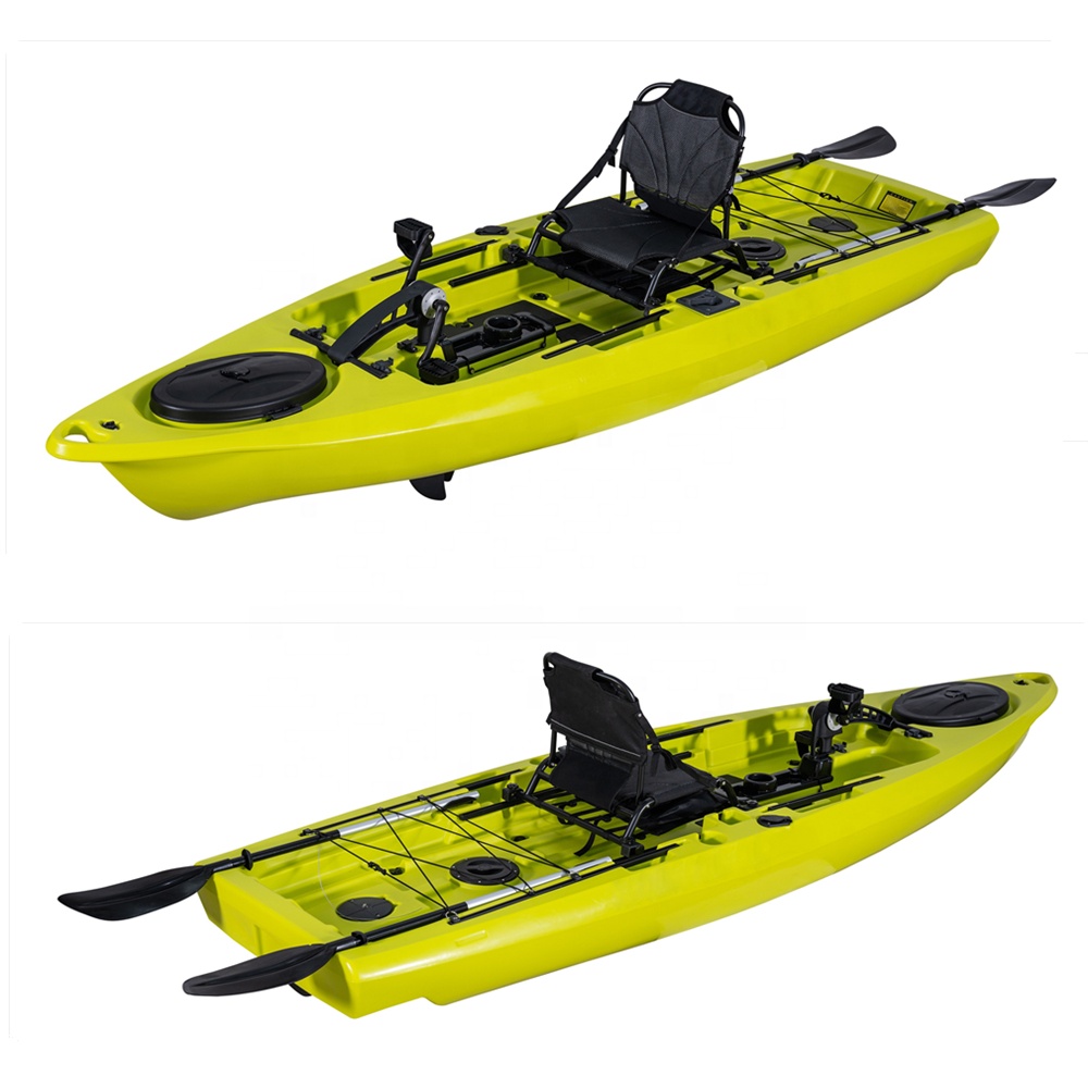 Fishing Kayak Pedal Drive - プラスチック製の漁船,回転ペダル付きの新しいカヌーカヤック,2022フィート