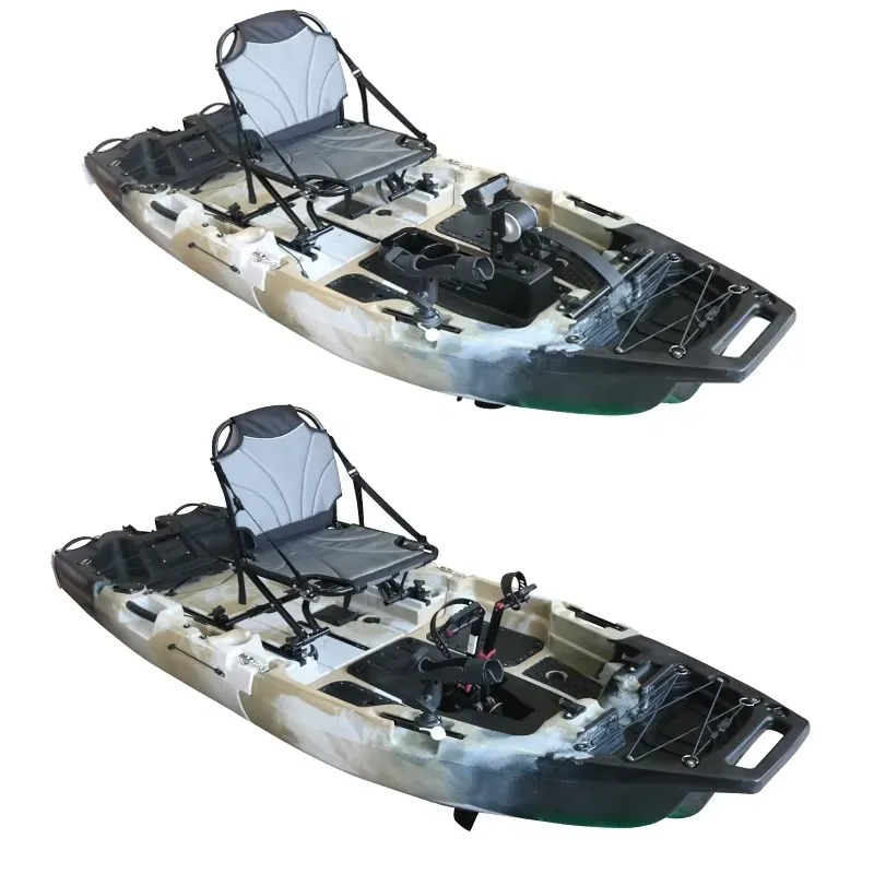 8フィート モジュラー式 シングルシート フィンペダル駆動  - Fishing Kayak Pedal Drive のレビューと価格