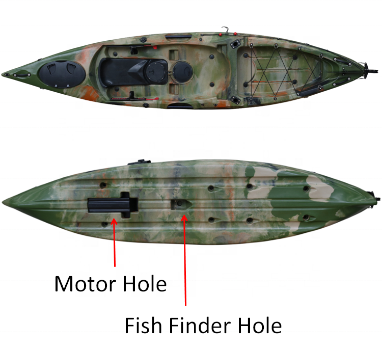 12.46 'カヤックは電動カヤックが付いているトップの釣り - Fishing Kayak Sit On Top のレビューと価格