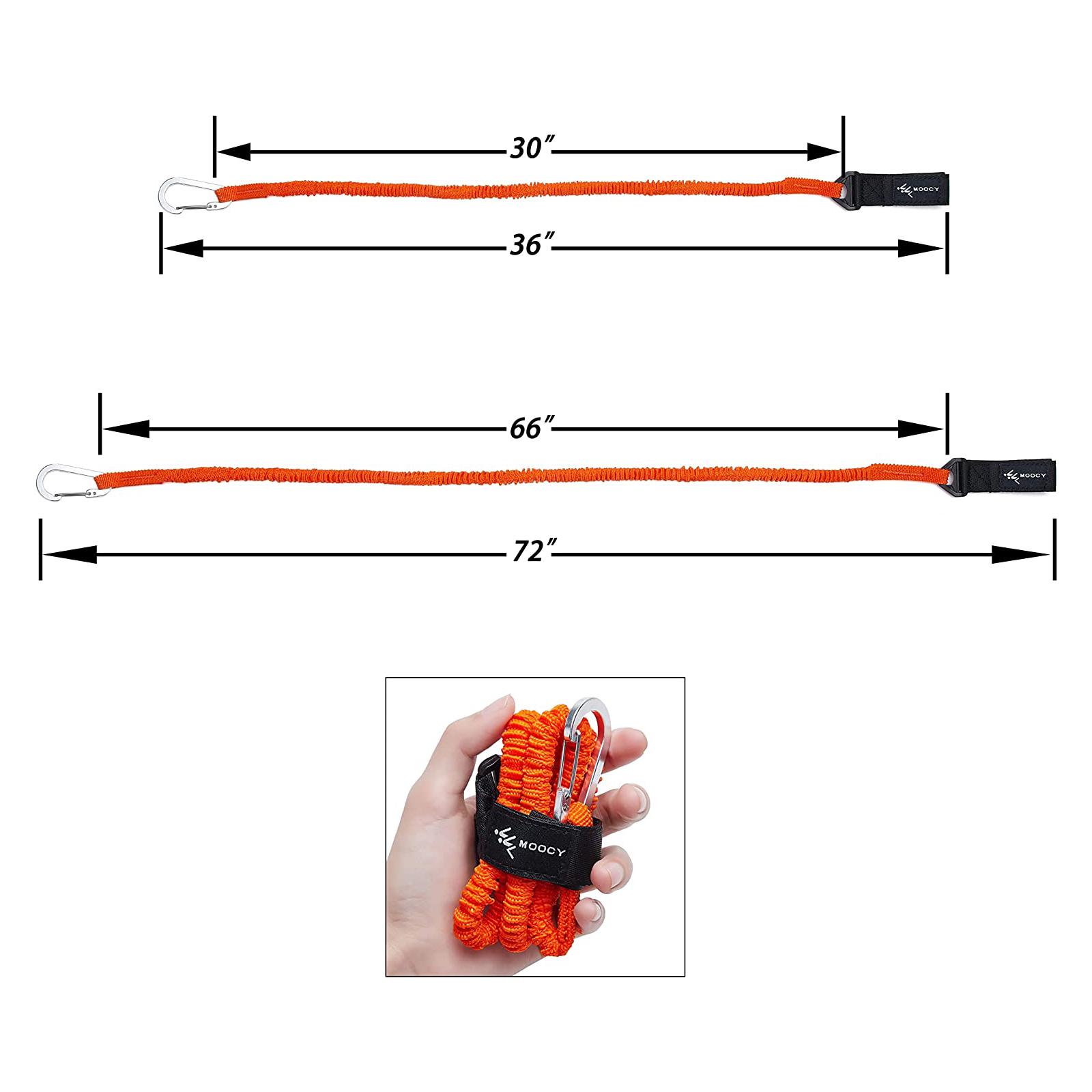 調節可能な弾性カヤックパドルリーシュ、安全フック付き、コイル - Fishing Kayak Paddle Leash のレビューと価格