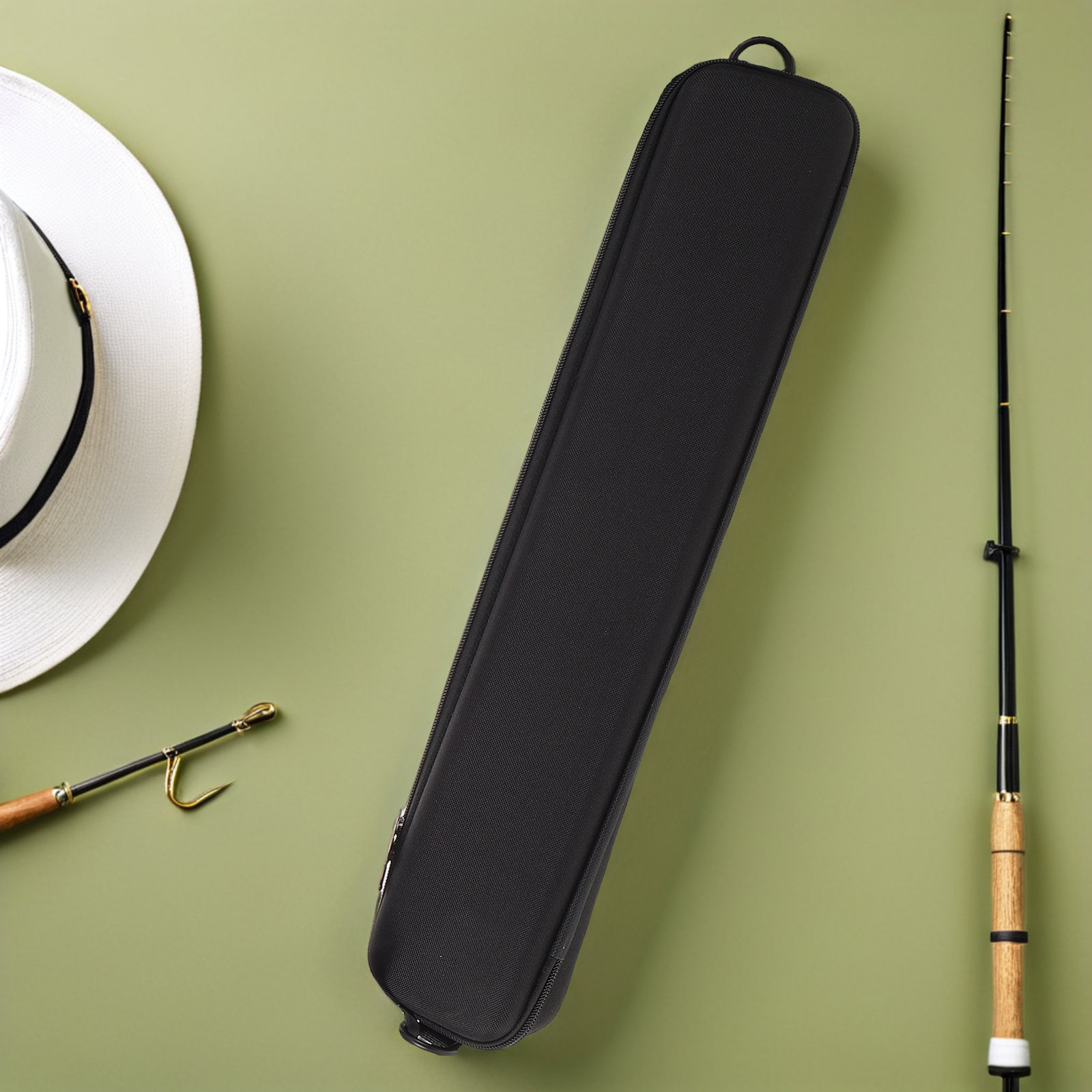 ハードシェル釣り竿ケース 防水EVA保護トラベルロッドオーガ - Fishing Kayak Storage Bag のレビューと価格