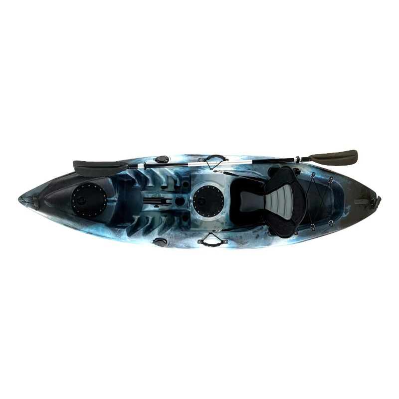中国製の釣り用シットオントップカヤック。直立椅子とラダーシス - Fishing Kayak Sit On Top のレビューと価格