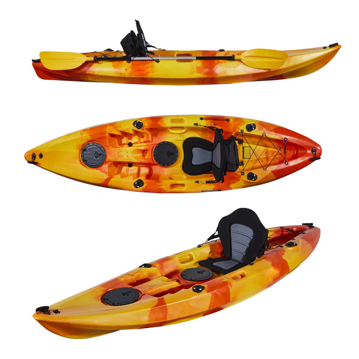 プロのプラスチック製カヤック,1人釣り,中国製,3年間の保証 - Fishing Kayak Sit On Top のレビューと価格