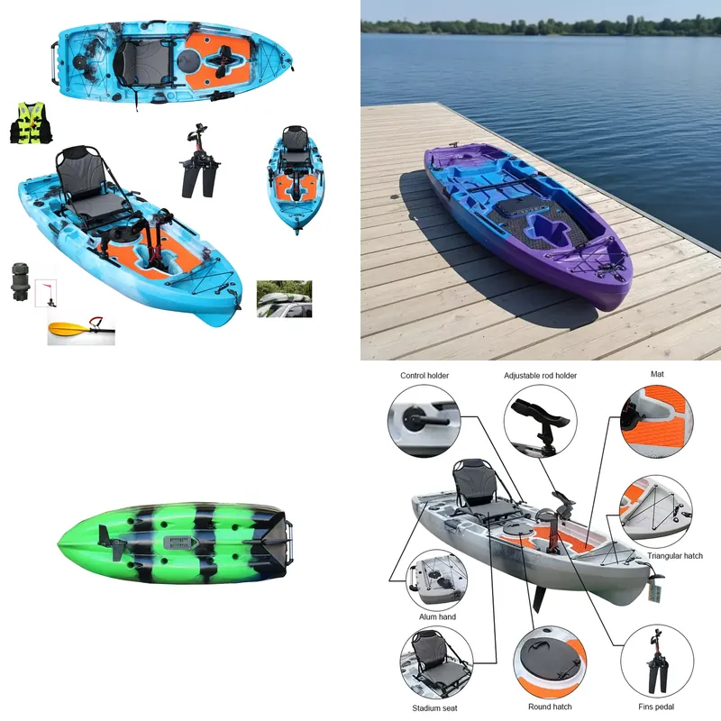 バイキングオーシャン シングル シットオントップ HDPE  - Fishing Kayak Pedal Drive のレビューと価格